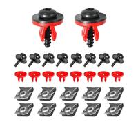 10 Sets T30 Engine Splash Shield Guard Undertray Cover Screws Bolt Nut Clip, T30 Engine Undertray Screws Kit Compatible with Focus Escape Explorer C-Max Transit Connect