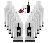 10 Sets Wine Bags for Travel, Reusable Wine Bottle Travel Protector Bags, Double Layer Leak Proof Wine Travel Bags for Wine Bottles Airplane Car Cruise Safety Impact Resist, Wine Sleeves for Suitcase