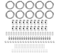 10 Sets ZONADAH Adjustable Light Suspension Kit for Aluminum Installation- Hardware with 1m Cable for Commercial Aquarium, LED Panel Lights, and More - Supports up to 5kg Per Strip