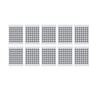 10 Sheet 6mm 3D Scanning Marker, Reusable 3D Tracking Dot Reference Point Marker, High Reflectivity Diffuse Reflection Markers with 560pcs Total for Optical Surveying, Reverse Engi