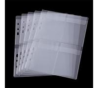 10 Sheet Binder Pockets Inserts with four pockets A5 Size 6 Hole Binder Folder for Dies and Stamps Storage,Waterproof PVC Clear Bags Protectors for Cutting Dies Stencil Album Stamp Crafts