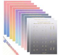 10 Sheet Index Tabs for Month Planner, Gradient Color Monthly Planner Tabs, Self-Adhesive Month Dividers for Notebook Planners, Journal, Agendas, Organizers, Office Supplies