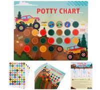 10 Sheet Potty Training Chart, Cute Potty Reward Chart with 280pcs Stickers Fun Motivating Reusable Potty Training Toilet Sticker Chart for Toddlers Boys Girls (Car Style)