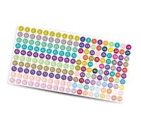10 Sheets 1-100 Consecutive Number Sticker Multicolored Small Dots Adhesive Labels for Office Classroom Home Decors Home Inventory Management