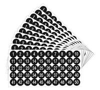 10 Sheets 1 to 50 Number Stickers Vinyl Consecutive Number Stickers 1 Inch Self-Adhesive Decal for Indoor and Outdoor Waterproof Labels Number Inventory Stickers for Inventory Storage Classification