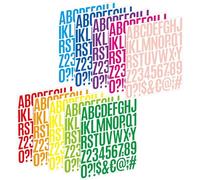 10 Sheets, 2 Inches, Multicolor Self-Adhesive Capital Letter Stickers Waterproof Vinyl, Perfect for Scrapbooking, Signs, Cards, Windows, Mailboxes, and Crafts