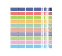 10 Sheets/400 PCS Rectangle Stickers - Assorted Color Waterproof Blank Labels - Self Adhesive Coding Stickers for Classroom, Office, Kitchen, Restaurant