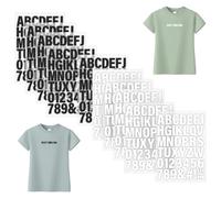 10 Sheets 420 Pcs Iron on Vinyl Letters & Numbers for Fabric, 2 Inch 0-9 Iron on Numbers & A-Z Heat Transfer Alphabets Stickers for Jersey Football Baseball T-Shirts Clothing Team Name (Black + White)