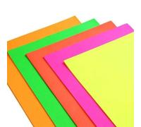 10 Sheets 5 Colours of A4 Premium NEON Fluorescent Kids Children Card Assorted Colours Scrapbooking Crafts Paper by Accessories Attic
