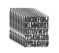 10 Sheets/500pcs Vinyl Stickers Alphabet and Numbers, Adhesive Letters Numbers and Punctuation Decals Initials Stickers Waterproof Capital Letter Labels for Mailbox Scrapbook Poster Craft Art (Black)