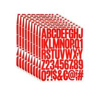 10 Sheets/500pcs Vinyl Stickers Alphabet and Numbers, Adhesive Letters Numbers and Punctuation Decals Initials Stickers Waterproof Capital Letter Labels for Mailbox Scrapbook Poster Craft Art (Red)