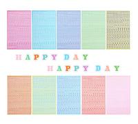 10 Sheets A-Z Small Letter Stickers, 0.24Inch Mini Vinyl Decals Alphabet Stickers, Adhesive Letters for Crafts Art Making, 10 Colors Sticker Letters for Scrapbooking DIY Cards Planner Keyboard Decor