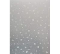 10 Sheets A4 100gsm Printed Translucent Vellum Paper - White Hearts Design AM526
