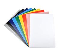 10 Sheets A4 Colour Craft Cricut Vinyl | Mixed Colours Cricut Permanent Vinyl | Waterproof Self Adhesive Matte/Glossy Laser Printable Sticky Vinyl Sheets Suitable for Cutting Machines