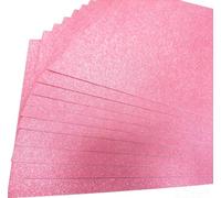 10 Sheets A4 Pink Glitter Cardstock Paper, 250gsm Non Shed Glitter Cardstock for Scrapbook DIY Art Project Greeting Cards Wedding Birthday Party Decoration (Pink)