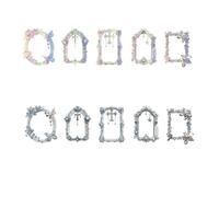 10 Sheets Border Sticker Scrapbook Decorative Crystal Museums Series for Journaling Crystal Museums Series Decorative Scrapbook