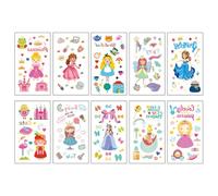 10 Sheets Butterflies、Mermaid、Sea Animals waterproof Temporary Tattoos, Mixed Styles Cartoon Tattoos, party makeup gifts (P)