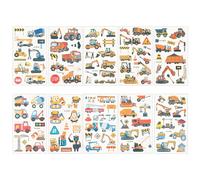 10 Sheets Cars and Trucks Temporary Tattoos for Kids, Mixed Styles Car Temporary Tattoos Construction Vehicle Tattoos for Kids Birthday Party Supplies Gift Bag Fillers