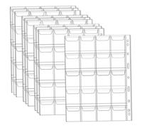 10 Sheets Coin Sleeves, Eva Clear Coin Holder Binder Sheets with Pockets Compatible with Collecting Binder of 4-Ring