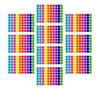 10 Sheets Colored Dot Stickers Self Adhesive Coated Paper Labels for Coding | Removable Residue Free, Rounded Corners, 2x2x0.01cm Size, for Planners, Paper Bags, Office Tagging Random Color
