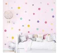 10 Sheets Colored Polka Dots Wall Decals,Colorful Polka Dot Wall Removable and Peel DIY Sticker for Teen Girls Boy Kids Bedroom Living Room Nursery Bathroom Playroom Home Kindergarten