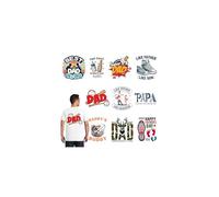 10 Sheets Dad DTF Transfers Ready to Press,Father Day Iron on Transfers, Father Day Transfer Paper for T Shirts Heat Press, Happy Father's Day Canvas Bag, Pillow, Hoodie DIY Crafts