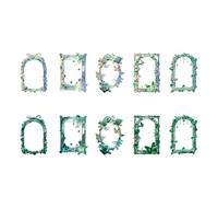 10 Sheets Decorative Sticker Aesthetic Crystal Museums Series Scrapbook Journal Journal Decorative Crystal Museums Series