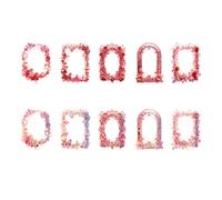 10 Sheets Decorative Stickers Scrapbook Crystal Museums Series Border for Craft Decoration Journal Decorative Crystal Museum Series