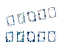 10 Sheets Decorative Stickers Scrapbook Crystal Museums Series Border for Craft Decoration Journal Decorative Crystal Museum Series