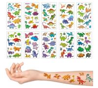 10 Sheets Dinosaurs Temporary Tattoos Stickers for Kids,Childrens Fake Tattoo Sticker Set Multiple Patterns Waterproof Removable Stickers for Prizes Birthday Party Bag Fillers for Boys Girls