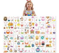 10 Sheets Easter Temporary Stickers Featuring Bunnies Eggs And Chicks - Fun Party Stickers