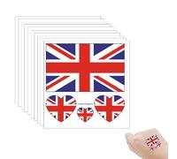 10 Sheets England Flag Tattoos,Temporary Face Body Tattoo Sticker, England Temporary Tattoo Transfer Stickers, for St.George's Day Euro Football Fan Party Decorations (UK)