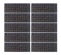 10 Sheets English Hebrew Russian Keyboard Stickers for Laptop