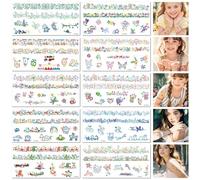 10 Sheets European And American Small Fresh Temporary Tattoo Stickers Butterfly Wrist Ankle Clavicle Tattoo Stickers