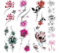 10 Sheets Flower Temporary Tattoo Sticker By Yesallwas Tattoo Transfer Rose Design Tattoos Girl Arm Body Art Sexy Fake Tattoo