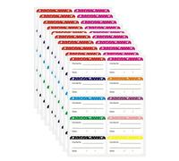 10 Sheets Food Storage Labels Stickers Waterproof, 100pcs Colorful Star Removable Self-Adhesive Food Stickers Jar Signs for Kitchen Containers, Bottles, Boxes