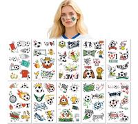 10 Sheets Football Tattoo Stickers Club Matches Fan Celebrations Temporary Face Stickers