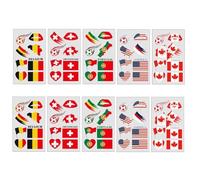 10 Sheets Football Temporary Tattoo Stickers Set,Waterproof World Cup Tattoos Stickers,Nation Flags Tattoo Stickers,Watercolour Football for Girls Boys Body Arm Shoulder