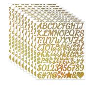10 Sheets Glitter Letter Sticker, 830PCS 1 Inch Self-Adhesive Vinyl Letters Alphabet Sticker Decals for Scrapbooking, Multicolor Crystal Alphabet Sticker for Door, Mailbox, Bulletins Boards