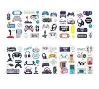 10 Sheets Glow In The Dark Game Console Temporary Tattoo Stickers Multi Element Video Game Controller Party Temporary Tattoo Stickers Decorations