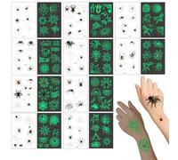 10 Sheets Glow In The Dark Tattoo Stickers Holiday Party Gifts Skull Glowrk Temporary Tattoos fake tattoos for Halloween party