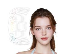 10 Sheets Gradient Rainbow Glitter Freckle Stickers, Holographic Star Dot Temporary Face Tattoos for Festival Carnival Masquerade Party Women Makeup Accessories