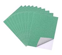 10 Sheets Green Glitter Paper for Crafts, A4 Self-Adhesive Glitter Paper, Glitter Craft Paper, Glitter Paper Glitter Card for DIY Crafts, Greeting Cards, Scrapbooking (21 x 29.7 cm, Green)