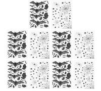 10 Sheets Halloween Spider Web Bat Decorative Sticker