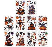 10 Sheets Halloween Window Stickers,Halloween Party Decoration Supplies,for Window Wall Haunted House Party Outdoor Garden Decor