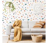 10 Sheets Irregular Stone Wall Stickers,Colorful Rock Decal Wall Peel and Stick Stylish for Girls Room Blush Decals Murals Bedroom Home Classroom Living-Room Kitchen Study Decoration