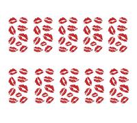 10 Sheets Kiss Mark Temporary Tattoos Waterproof Long Lasting, Water Transfer Red Lip Tattoo for Face Body Valentine's Day Halloween