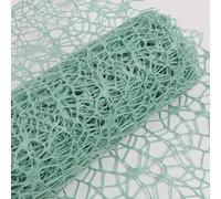 10 Sheets Korean Style Flower Wrapping Paper 19.5x26'' Jacquard Net Mesh Openwork Floral Wrapping Paper Valentine's Day Florist Bouquet Supplies,for DIY Crafts Bouquet Gift Packaging (Green)