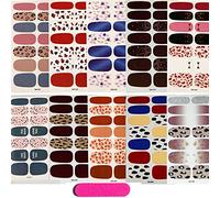 10 Sheets Leopard Full Wraps Nail Polish Stickers with Nail File,MWOOT Nail Stickers Strips Self-Adhesive Nail Art Decals Designs for Women Girls