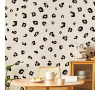 10 Sheets Leopard Print Wall Decal Black Leopard Spot Wall Stickers Vinyl Animal Print Pattern DIY Removable Peel and Stick Wallpaper for Kids Boys Bedroom Nursery Car Door Home Decoration (Leopard)